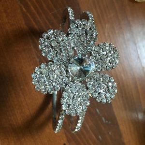 Flower rhinestone bracket. Rare and unique bling